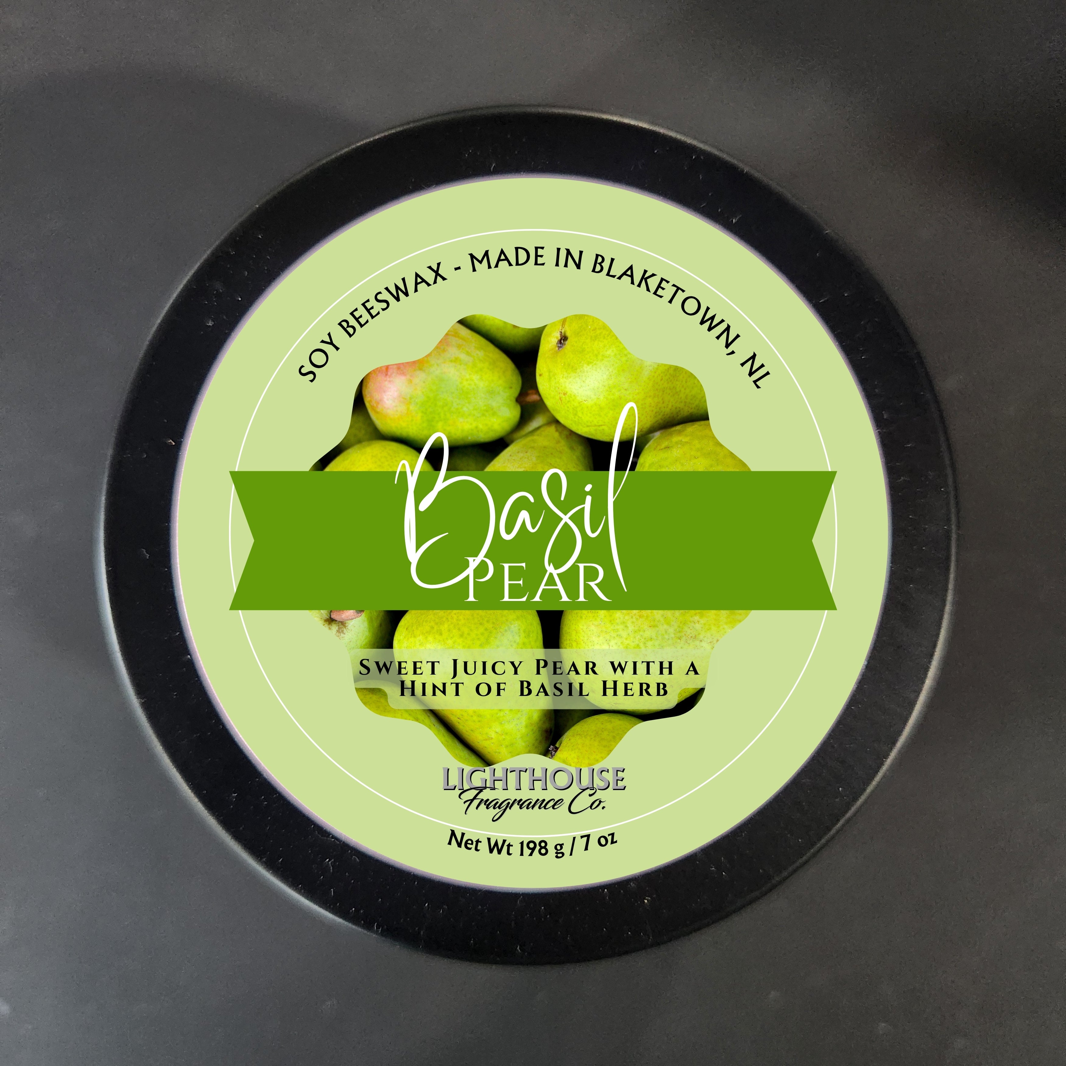 Poire au basilic